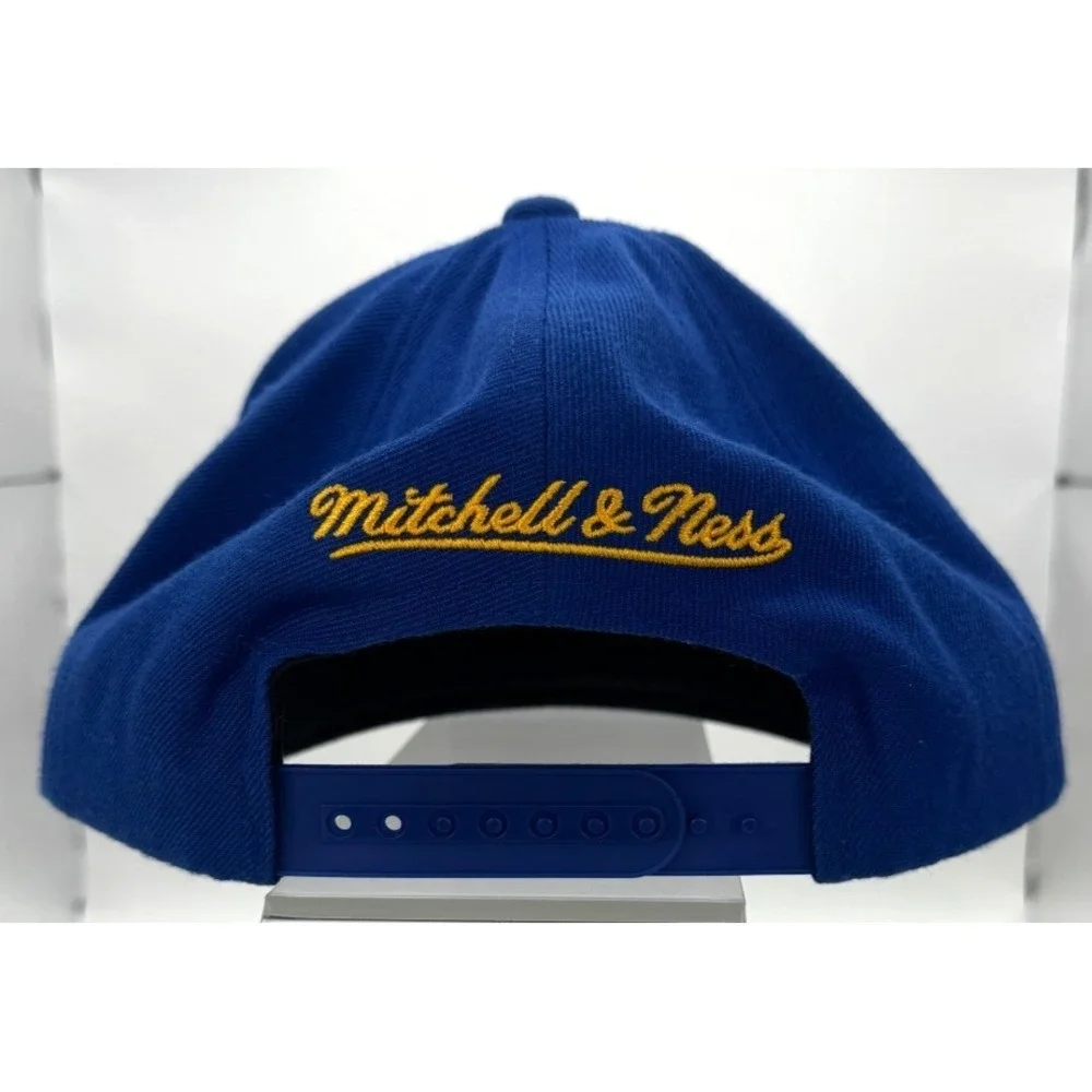 Mitchell & Ness Golden State Warriors Snapback Hat Blue Adjustable NZP73